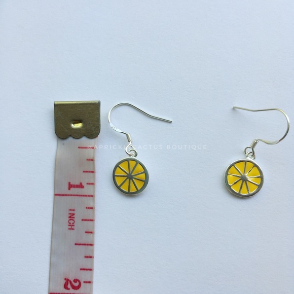 🛍 Sterling Silver Lemon Drop Earrings .925 Hook - Picture 5 of 8